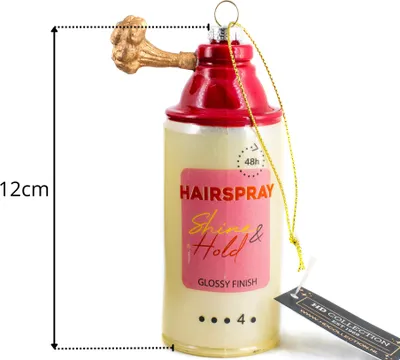 Glas Christbaumfigur 12 cm Day Haarspray in cremefarbener Ausführung
