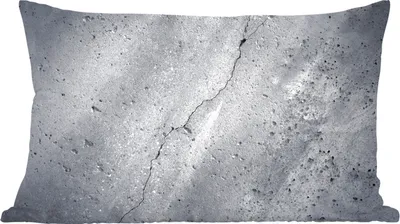 Produktbild von MuchoWow® Zierkissen Sofakissen Wohnzimmer Dekokissen 60x40 cm Beton - Grau - Riss - Kopfkissen - Polster mit Foto