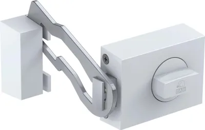 Immagine prodotto di BASI - Serratura supplementare per porte - KS 500 - 70 mm - Bianca - Angolare - Con staffa di bloccaggio - 1306-0201