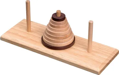 Produktbild von Turm von Hanoi Holz Rätselspiel für 1 Spieler ab 6 Jahren