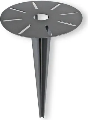 Produktbild von Einschlag-Erdspieß für Garten-Lampen oder Garten-Steckdosen Erdspiess für Gartenleuchte Erdspieß pulverbeschichtet, universal, mit Kabelführung