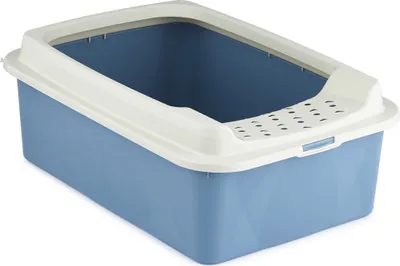 Produktbild von Rotho Bonnie Cat Offene Katzentoilette Blau, Grau