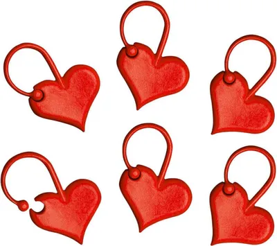 Produktbild von addiLove Maschenmarkierer "Herz", 6 Stück
