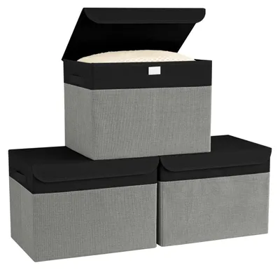 Produktbild von Set aus 3 faltbaren Aufbewahrungsboxen mit Deckel