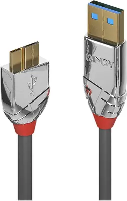 Zdjęcie produktu dla Lindy 36659, 3 m, USB A, Micro-USB B, USB 3.2 Gen 1 (3.1 Gen 1), 5 Gbit/s, Szary
