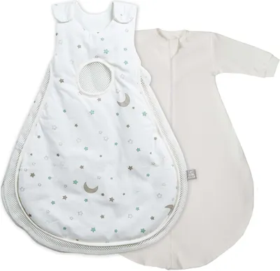 Produktbild von roba safe asleep Schlafsack Air PLUS mit Strampelsack 'Sternenzauber', 56/62cm, 100% Baumwolle