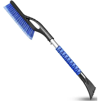 Obrázek produktu pro Odstraňovač ledu na auto, 69 cm, smeták na sníh s pěnovou rukojetí, odnímatelný, modrý