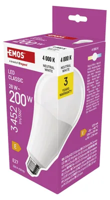 Immagine prodotto di Emos Led Cls A95 28W(200W) 3452Lm E27 Nw