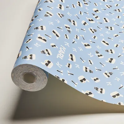 Produktbild von Karl Lagerfeld Designertapete Blau 378431 Wandtapete Vliestapete Grafik Vinyl