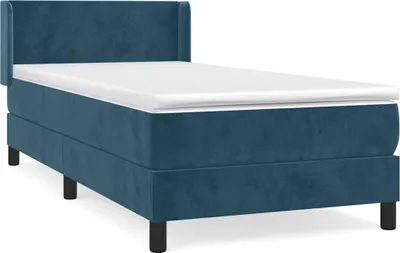 Obrázok produktu pre vidaXL Boxspring posteľ s matracom Dark Blue 100x200 cm Velvet
