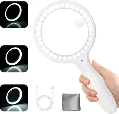 Immagine prodotto di Lente d'ingrandimento a LED con luce - ingrandimento 30x per anziani