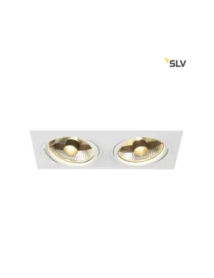Produktbild von SLV 113841 NEW TRIA ES111 SQUARE Einbauleuchte weiss GU10 max. 2x75W inkl. Clipfedern