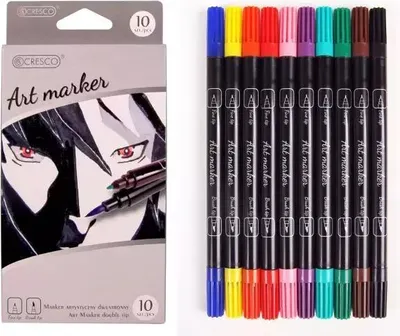 Zdjęcie produktu dla Marker artystyczny dwustronny, 10 kolorów