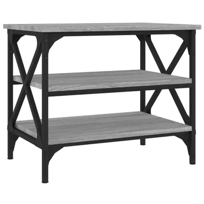 Image de Table d'appoint Sonoma gris 55x38x45 cm Bois d'ingénierie