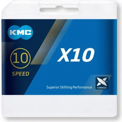 Produktbild von KMC Schaltungskette X10, 1/2' x 11/128', 114 Glieder, 5,88 mm, 10-fach, grau