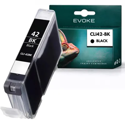 Produktbild von Evoke-Tintenpatrone, kompatibel mit dem Canon-Drucker CLI42 CLI-42 6384B001, schwarz, 14 ml, kompatibel mit Pixma Pro 100 und Pro 100 S