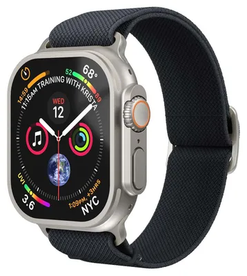 Produktbild von Classic Nylon Loop Armband für das Apple Watch Series 1 t/m 11 / SE / Ultra (44/45/46/49 mm) - Navy