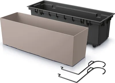 Produktbild von Truhlík CORBI s háky a vkladem mocca 58 cm