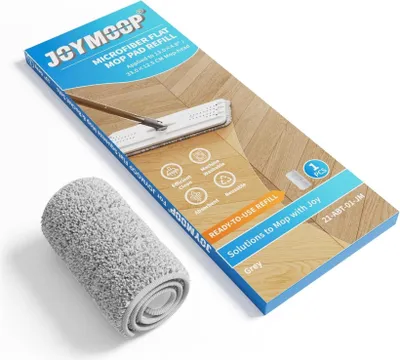 Obrázek produktu pro JOYMOOP 1 balení mikrovláknových podložek pod plochý mop šedé omyvatelné náhradní podložky
