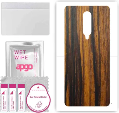 Produktbild von apgo Rückseite Schutzfolie, Skin, kompatibel mit OnePlus 8 5G UW, Hinten Displayschutzfolie aus Vinylfolie, kratzfest, einfache Montage - Tigerwood