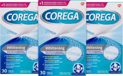 Immagine prodotto di COREGA Whitening Pro pulizia dentiere 3×30 pz