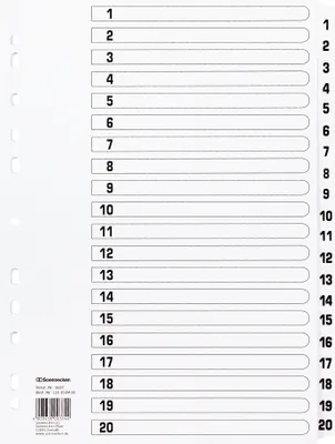 Produktbild von Soennecken Zahlenregister Verwendung für Papierformat: DIN A4 Grammatur: 170 g/m²