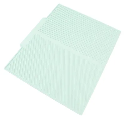 Image de Tapis de séchage pour vaisselle en silicone, isolant thermique, tapis d'égouttage polyvalent, tapis d'alimentation pour animaux de compagnie, 40,5 x 50,5 cm