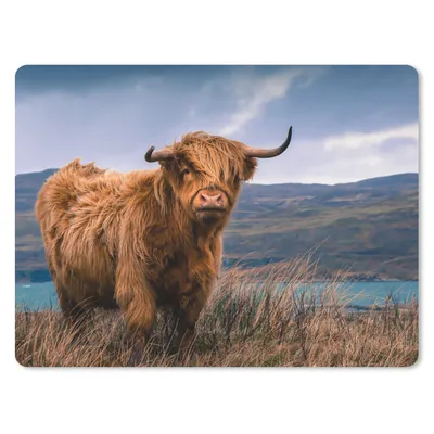 Produktbild von MuchoWow® Mauspad Mousepad Schottische Highlander - Himmel - Natur 40x30 cm - Mousepads - Maus Mat - Pad - Mausunterlage - Anti Rutsch