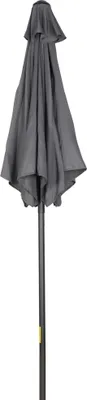 Produktbild von Sechseckiger Balkonschirm Ø196 cm, Dunkelgrau, für Strand Balkon Garten, Sonnenschutz
