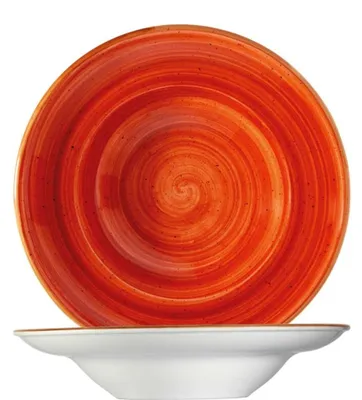 Image de Assiette à pâtes Aura Terracotta Gourmet 27 cm - 6 pièces