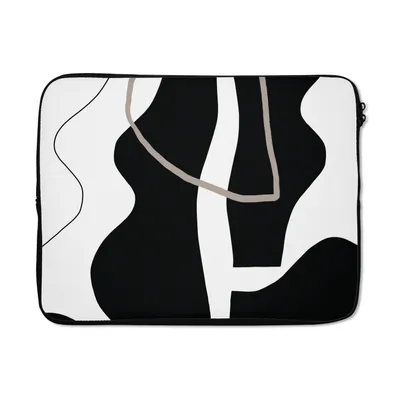 Produktbild von MuchoWow® Laptop Hülle 17 Zoll Laptoptasche Abstrakt - Minimalismus - Design - Zipper - Schutzabdeckung