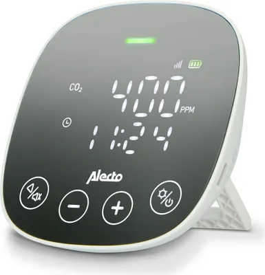 Produktbild von Alecto AQ30 - CO2-Messgerät mit NDIR-Sensor - mit Luftfeuchtigkeitsmesser