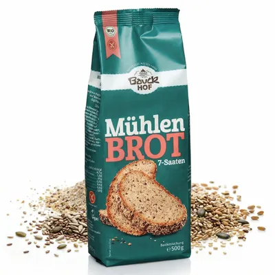 Produktbild von Bauckhof  Mühlenbrot 7-Saaten Mix - glutenfrei (6x500g)