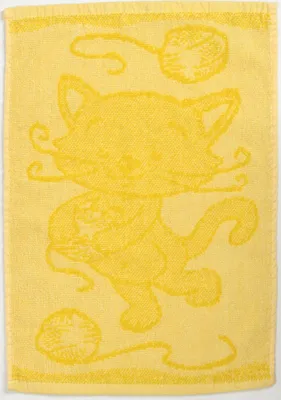 Produktbild von Kinderhandtuch BEBÉ Kätzchen Gelb 30x50 cm