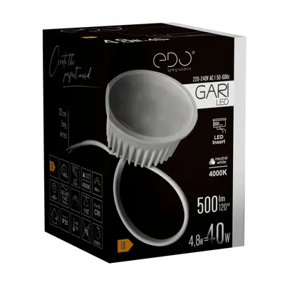 Immagine prodotto di GARI Inserto LED 4,8W NW, 4000K neutro, 500lm, 220-240V EDO777640 EDO