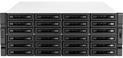Produktbild von QNAP TS-H3087XU-RP - NAS - Rack (4U) - Intel Xeon E - E-2378 - Schwarz - Weiß