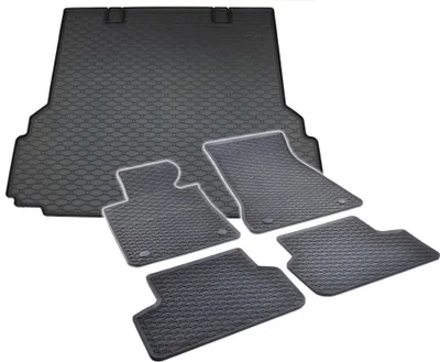 Produktbild von Gummi Fußmatten + Kofferraumwanne Set für 5er BMW G31 Touring, Bj. 1/2017-