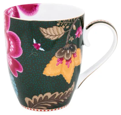Produktbild von PIP STUDIO Fantasy Green Henkelbecher 0,35l