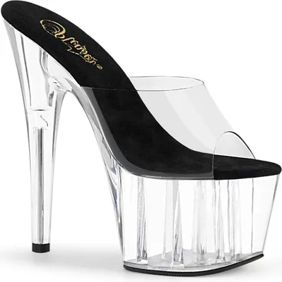 Produktbild von ADORE-701 Damen Slipper von Pleaser, Schwarz Transparent , EU 37, US 7