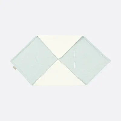 Produktbild von KraftKids Decke für Babyschale Winter Musselin mint Pusteblumen 100 cm x 100 cm