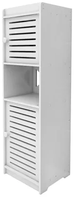 Produktbild von Aufbewahrungsschrank - Badezimmerschrank - Wasserdicht - Kunststoff - Zum Zusammenbauen - Vielseitig - Weiß