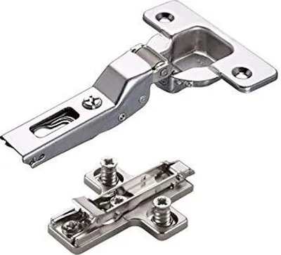 Produktbild von 2 x Salice Topfband 110° Serie 200 Bohrbild T52 Mittelanschlag inkl. Kreuz-Montageplatte Höhe 3 mm mit vormontierten Euroschrauben und Exzenterverstellung Möbelscharnier von SOTECH