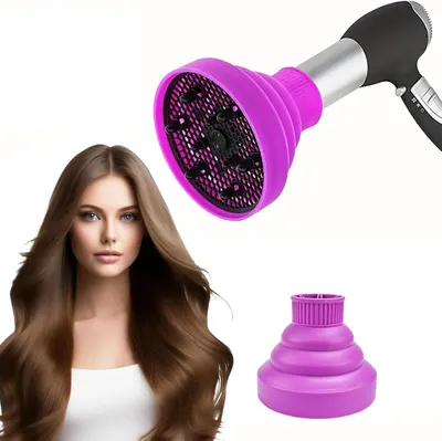 Imagen del producto de Difusor de silicona, plegable, universal, para cabello rizado