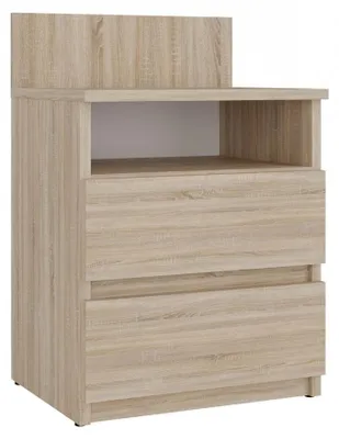 Zdjęcie produktu dla Topeshop M1 SONOMA MAT, Szafka nocna, Dąb, 2 szuf., Płyta wiórowa, 400 mm, 320 mm