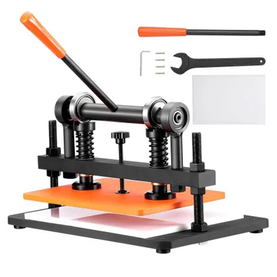 Obrázok produktu pre Dierovací stroj na kožu SM® - ručný stroj na rezanie kože 36x26 cm, stroj na razenie kože 1,5 t - ťažký, na kožu, PVC/EVA penu, nelepivé materiály.