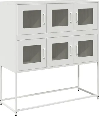 Imagen del producto de Aparador de acero laminado en frío blanco 100,5x39x107 cm