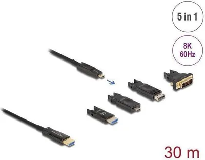 Produktbild von DELOCK Aktives Optisches 5 in 1 HDMI Kabel 8K 60 Hz 30 m