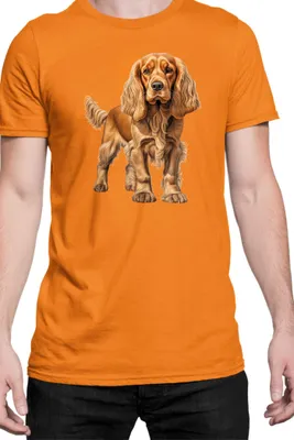 Produktbild von Herren T-Shirt Dogs Breeds Cocker Spaniel Dog Breed 005, Man 2XL / Orange