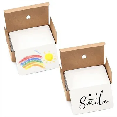 Zdjęcie produktu dla Wizytówki puste papierowe do DIY 200 sztuk biały papier na prezent