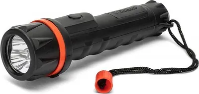 Produktbild von Velamp LED Gummi-Taschenlampe, 3 LEDs, wasserdicht, mit Tragesenkel, Lieferung ohne Batterien
